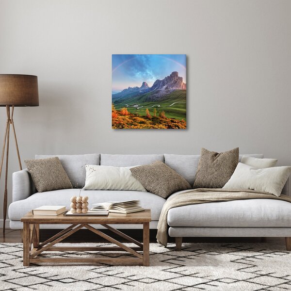 Obraz duhy nad skalisky (30x30 cm)