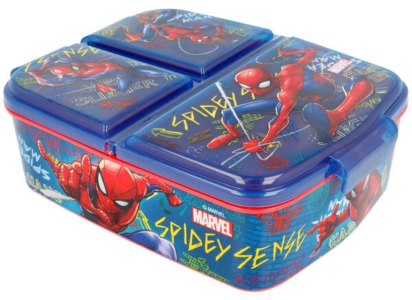 Multibox na svačinu Spiderman se 3 přihrádkami - motiv Grafiti