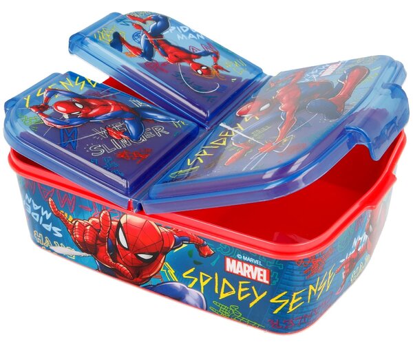 Multibox na svačinu Spiderman se 3 přihrádkami - motiv Grafiti