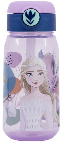 Plastová láhev na pití s brčkem a víčkem Ledové království - Frozen - 510 ml