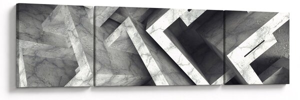 Abstraktní obraz krychlí (170x50 cm)