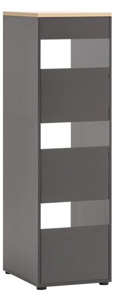 Schildmeyer Skříňka k pračce »Solea« (3x žlab na prádlo, výška 154 cm, antracitová) (100396863004)