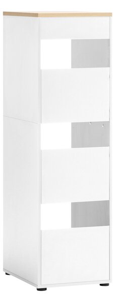 Schildmeyer Skříňka k pračce »Solea« (3x žlab na prádlo, výška 154 cm, matná bílá) (100396863003)