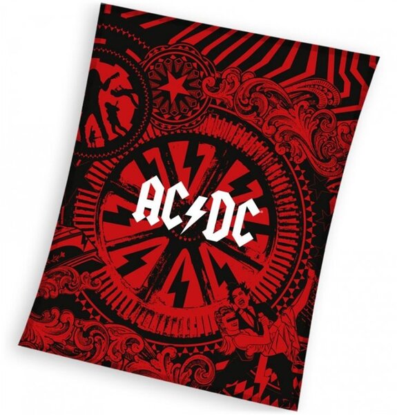Velká coral fleece deka AC/DC - motiv Black Ice - gramáž 240 g/m² - 150 x 200 cm