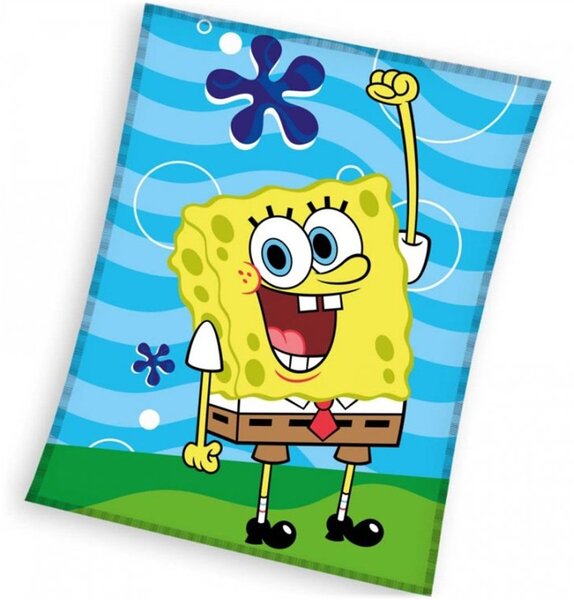 Coral fleece deka SpongeBob - gramáž 240 g/m² - 130 x 170 cm