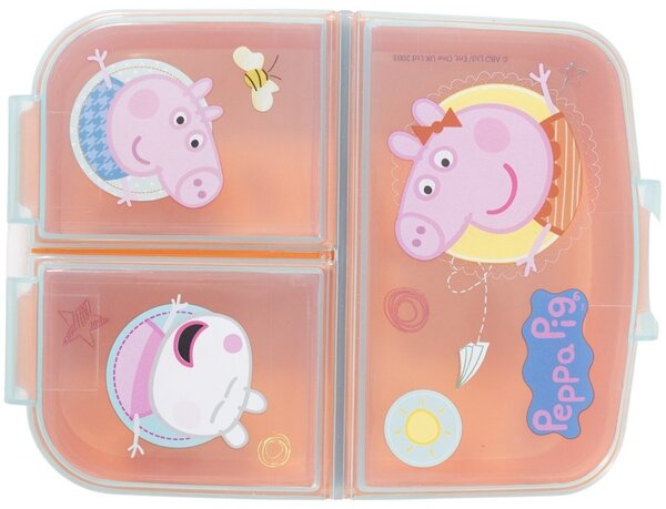Multibox na svačinu Prasátko Peppa se 3 přihrádkami