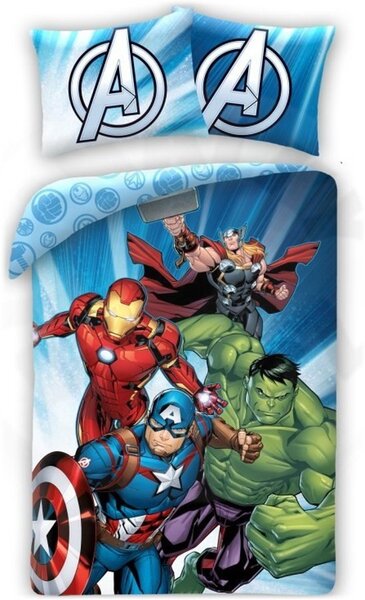 Bavlněné ložní povlečení Avengers útočí - 100% bavlna - 70 x 90 cm + 140 x 200 cm