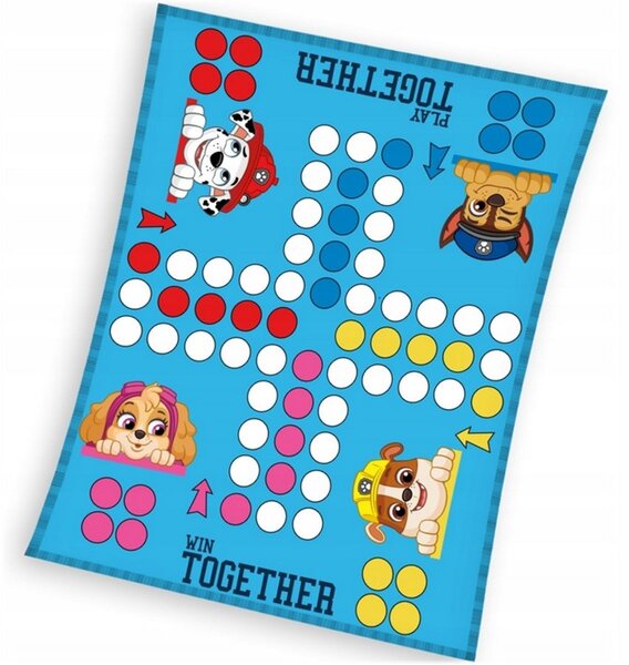 Dětská fleece deka Tlapková patrola - Paw Patrol - motiv Člověče nezlob se - 130 x 170 cm