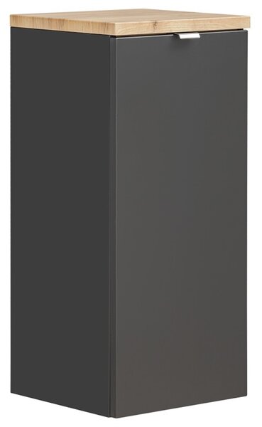 CMD COMAD - Koupelnová skříňka s košem na prádlo Capri Cosmos - černá - 35x80x35 cm