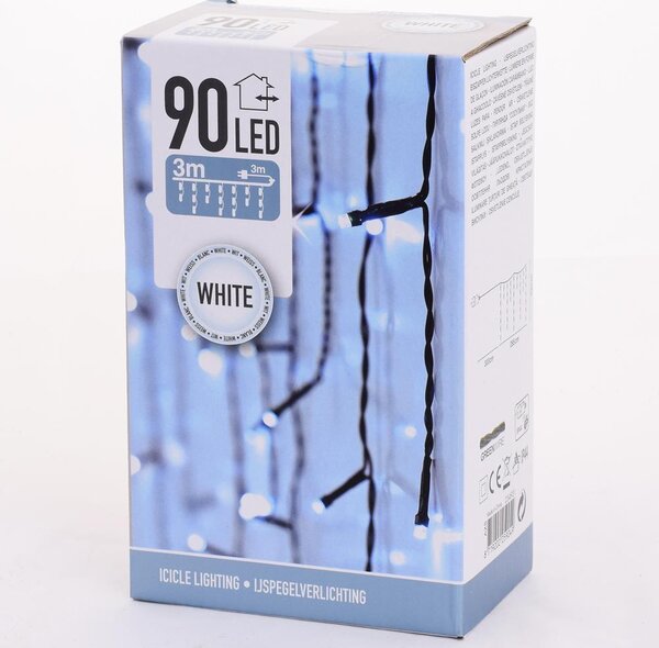 Vánoční osvětlení padající déšť chladná bílá 90W