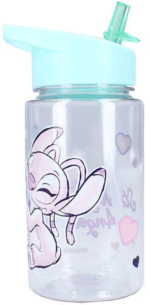 Plastová láhev na pití Lilo & Stitch s brčkem - 450 ml