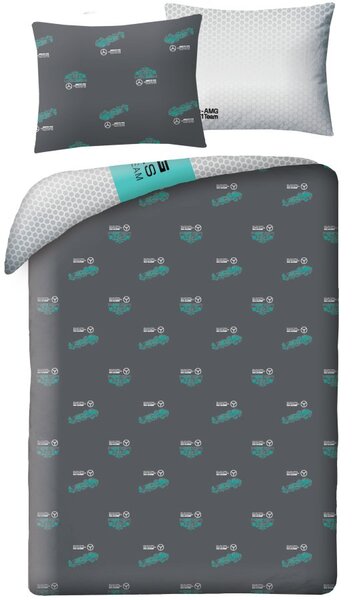 Ložní povlečení Mercedes-AMG Petronas Formula One Team - 100% bavlna - 70 x 90 cm + 140 x 200 cm