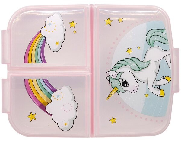 Multibox na svačinu Unicorn se 3 přihrádkami