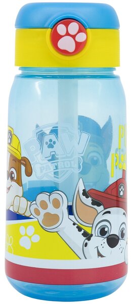 Plastová láhev na pití s brčkem a víčkem Tlapková patrola - Paw Patrol - 510 ml