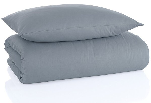 Bavlněné jednobarevné ložní povlečení BedTex Exclusive Collection - šedé - 100% bavlna - 70 x 90 cm + 140 x 200 cm