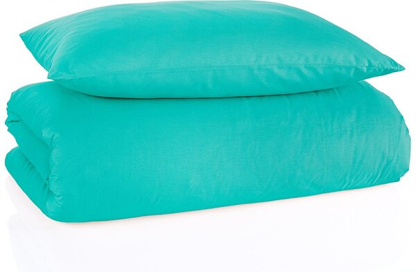 Bavlněné jednobarevné ložní povlečení BedTex Exclusive Collection - mentolové - 100% bavlna - 70 x 90 cm + 140 x 200 cm