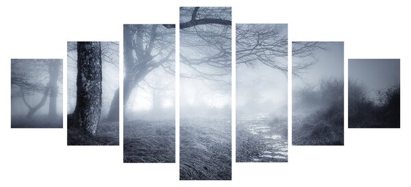 Obraz - Cesta v mlze (210x100 cm)