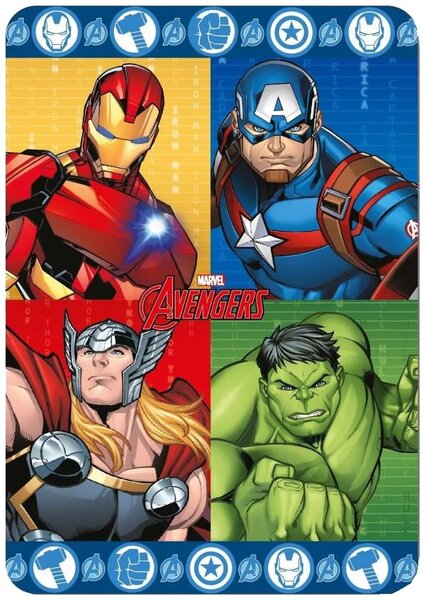 Dětská flísová deka Avengers - 100 x 140 cm