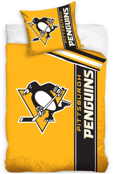 Mikroplyšové ložní povlečení NHL Pittsburgh Penguins - 70 x 90 cm + 140 x 200 cm