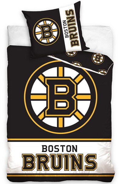 Mikroplyšové ložní povlečení NHL Boston Bruins - 70 x 90 cm + 140 x 200 cm