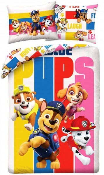 Bavlněné ložní povlečení Tlapková patrola - Paw Patrol - motiv Rescue Pups - 100% bavlna - 70 x 90 cm + 140 x 200 cm