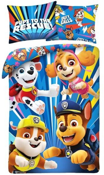 Bavlněné ložní povlečení Tlapková patrola - Paw Patrol - motiv Pups to the Rescue! - 100% bavlna - 70 x 90 cm + 140 x 200 cm