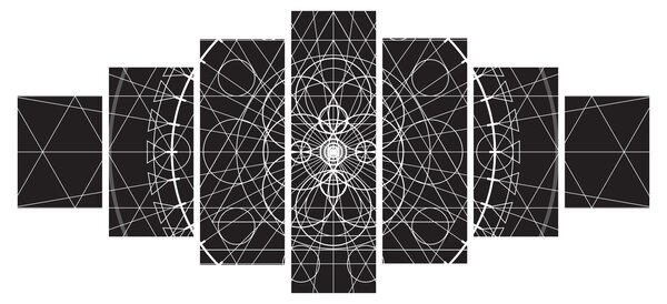 Obraz - Abstrakce hodin (210x100 cm)