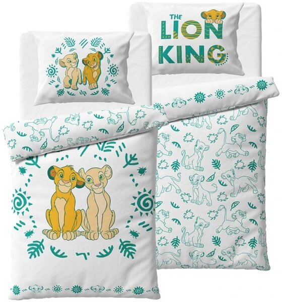 Oboustranné bavlněné ložní povlečení Lví král - motiv Simba a Nala - 100% bavlna - 70 x 90 cm + 140 x 200 cm