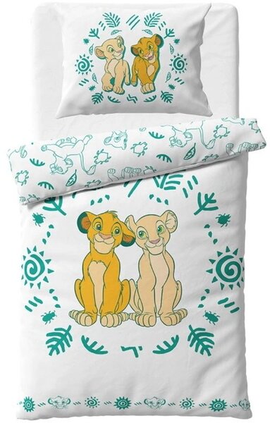 Oboustranné bavlněné ložní povlečení Lví král - motiv Simba a Nala - 100% bavlna - 70 x 90 cm + 140 x 200 cm