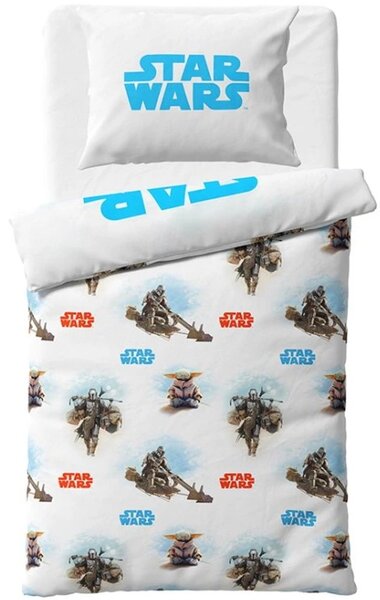 Oboustranné bavlněné ložní povlečení Star Wars - Hvězdné války - motiv Baby Yoda - 100% bavlna - 70 x 90 cm + 140 x 200 cm
