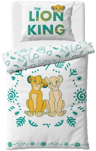 Oboustranné bavlněné ložní povlečení Lví král - motiv Simba a Nala - 100% bavlna - 70 x 90 cm + 140 x 200 cm