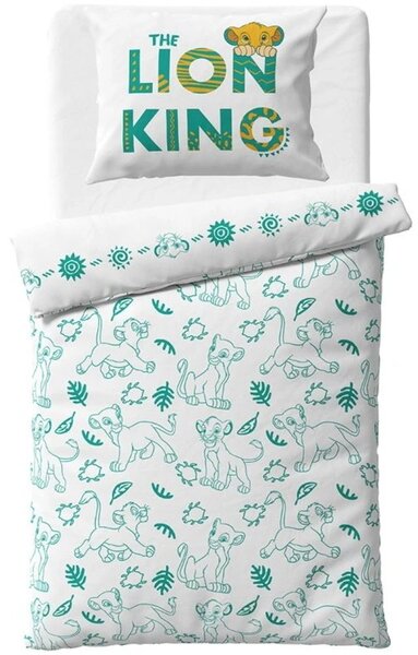 Oboustranné bavlněné ložní povlečení Lví král - motiv Simba a Nala - 100% bavlna - 70 x 90 cm + 140 x 200 cm