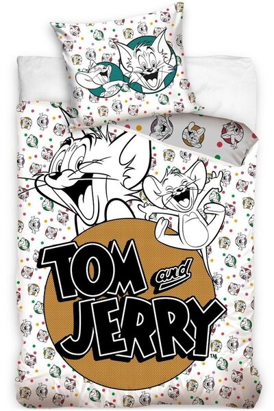 Bavlněné ložní povlečení Tom & Jerry - 100% bavlna - 70 x 90 cm + 140 x 200 cm