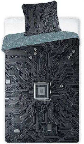 Bavlněné ložní povlečení AI Technologie - se svítícím efektem - 100% bavlna - 70 x 90 cm + 140 x 200 cm