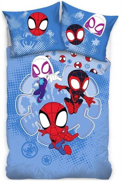 Bavlněné ložní povlečení Spidey - motiv Malí hrdinové - 100% bavlna Renforcé - 90 x 70 cm +140 x 200 cm