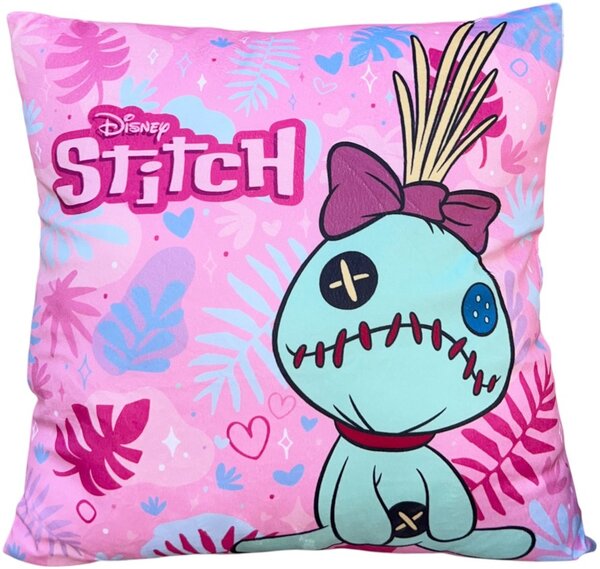 Oboustranný polštář Lilo & Stitch - motiv Stitch a Scrump - 38 x 38 cm