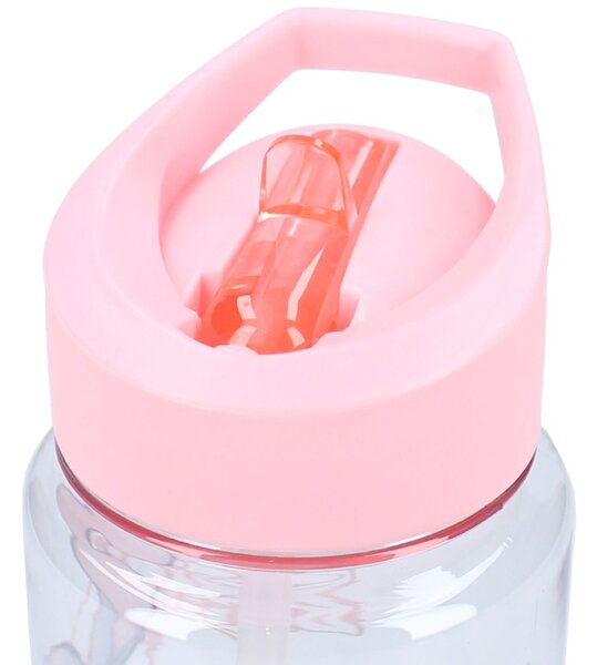Dívčí plastová láhev na pití Lilo & Stitch s brčkem - 450 ml