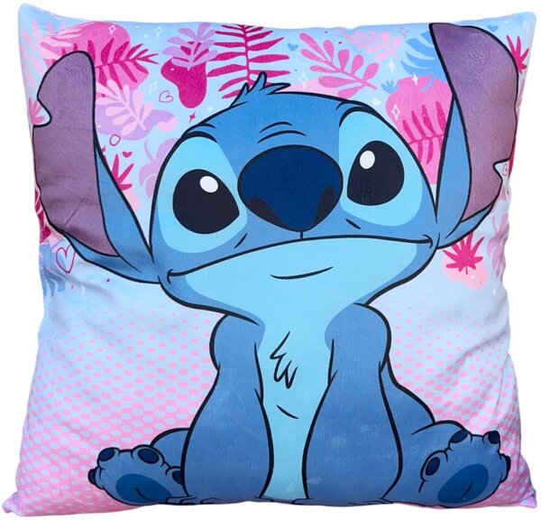 Oboustranný polštář Lilo & Stitch - motiv Stitch a Scrump - 38 x 38 cm
