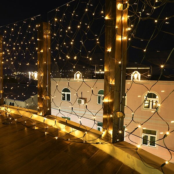 Venkovní světelná síť, 3m*1,5m, 300 LED, teplá bílá