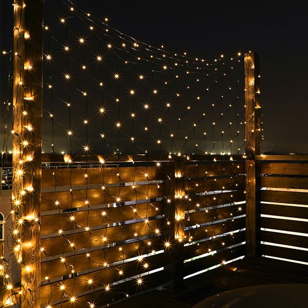 Venkovní světelná síť, 3m*1,5m, 300 LED, teplá bílá