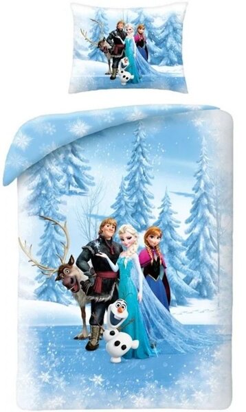 Bavlněné ložní povlečení Ledové království - Frozen - 100% bavlna - 70 x 90 cm + 140 x 200 cm