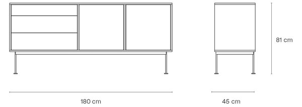 Komoda okoy 180 x 81 cm antracit