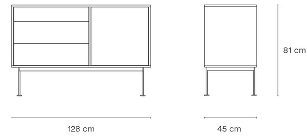 Komoda okoy 128 x 81 cm antracit