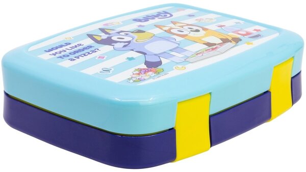 Multibox na svačinu Bluey se 3 přihrádkami a táckem