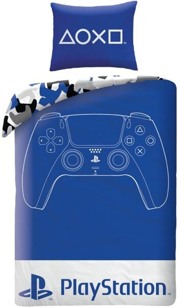 Ložní povlečení z mikrovlákna PlayStation - 70 x 90 cm + 140 x 200 cm - zapínání na zip