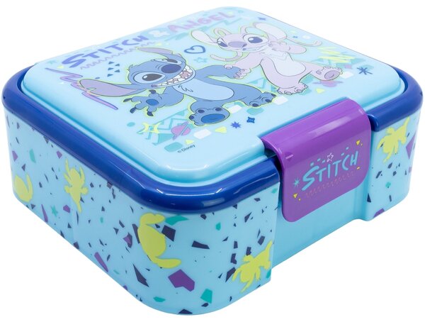 Robustní multibox na svačinu Stitch & Angel se 3 přihrádkami