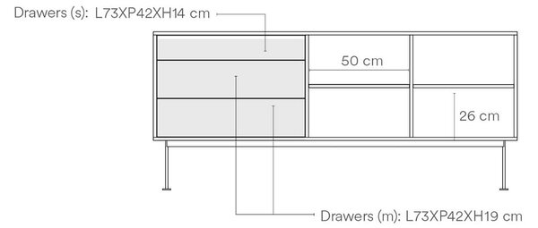 Komoda okoy 180 x 81 cm oranžová