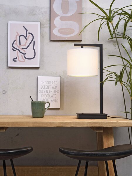 STOLNÍ LAMPA BOSTON BÍLÁ