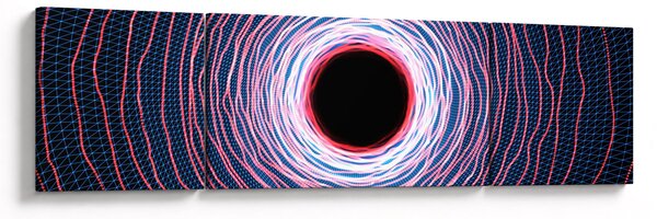 Obraz abstrakce kruhu (170x50 cm)