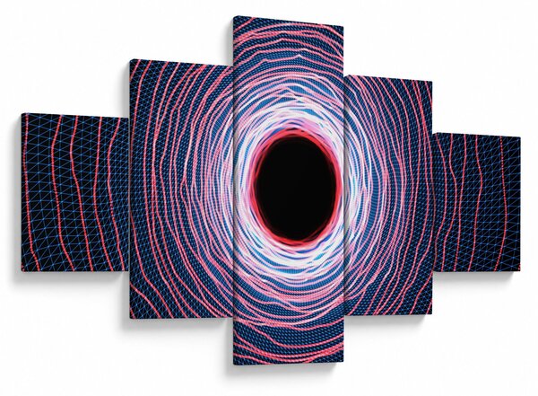 Obraz abstrakce kruhu (125x70 cm)